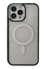 Uray store Apple iPhone 15 Pro Max Kılıf Room Magneticsafe Silikon - Köknar Yeşili - Görsel 2