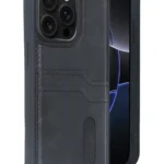 Uray store Apple iPhone 15 Pro Max Kılıf Sara Kartvizitli Deri Kılıf - Siyah