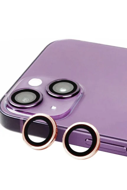 Uray store Apple iPhone 15 Raze Metal Kamera Lens - Pembe