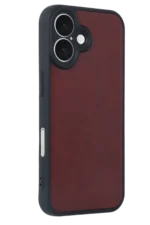 Uray store Apple iPhone 16 Kılıf Aras Deri Kapak - Bordo - Görsel 2