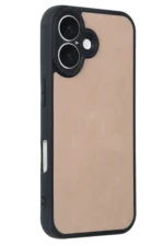 Uray store Apple iPhone 16 Kılıf Aras Deri Kapak - Pudra - Görsel 2