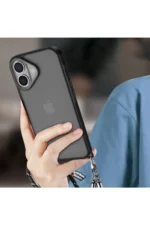 Uray store Apple iPhone 16 Kılıf Elegant Kapak - Siyah - Görsel 2