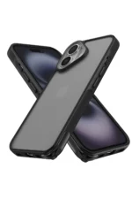 Uray store Apple iPhone 16 Kılıf Elegant Kapak - Siyah