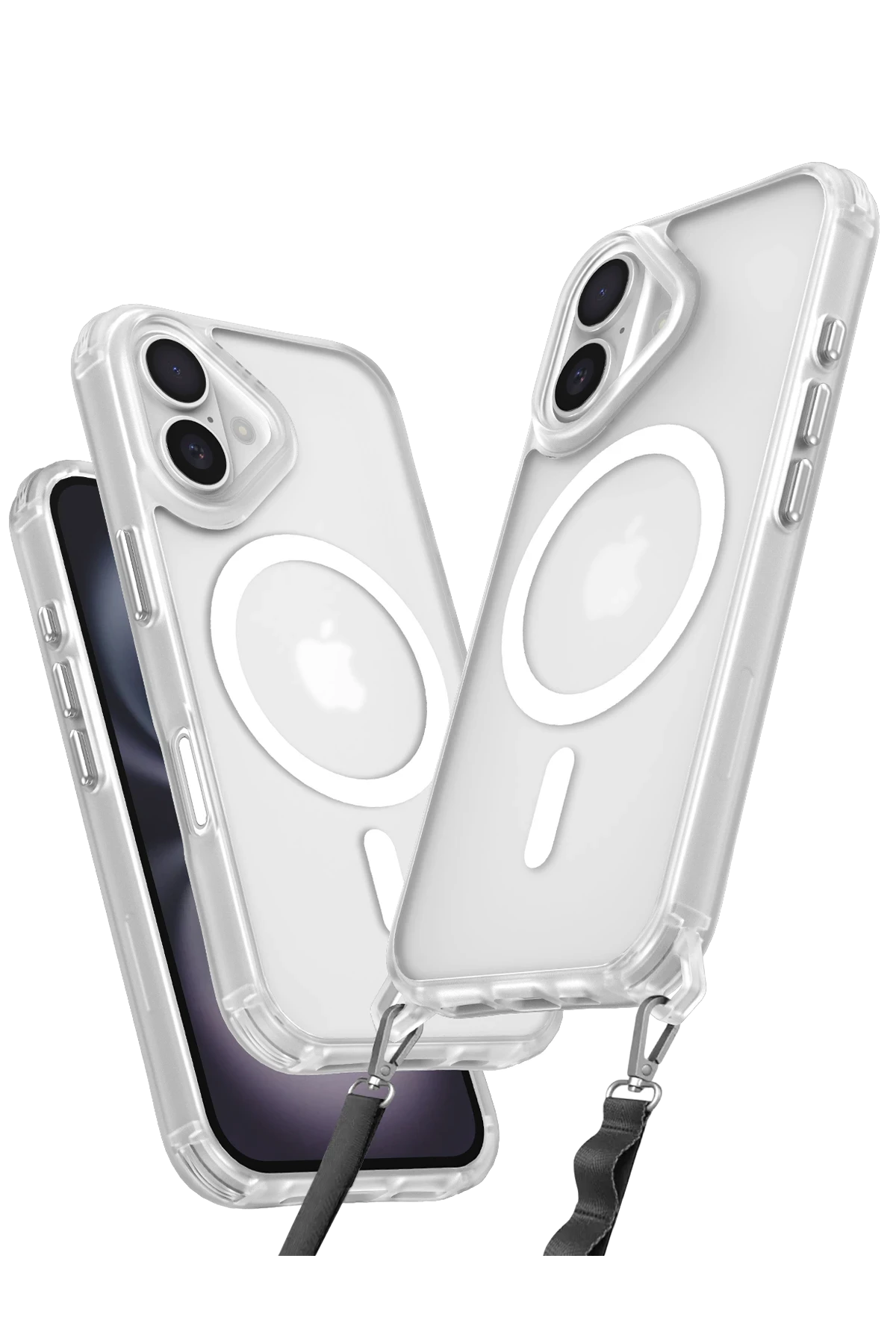 newface-iphone-16-kilif-enka-magsafe-silikon-kilif-seffaf-default Uray store Apple iPhone 16 Kılıf Enka Magsafe Silikon Kılıf - Şeffaf - Görsel 1