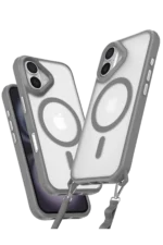 Uray store Apple iPhone 16 Kılıf Enka Magsafe Silikon Kılıf - Titan Gri
