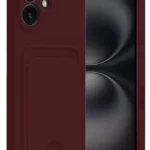 Uray store Apple iPhone 16 Kılıf Kelvin Kartvizitli Silikon - Bordo