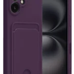 Uray store Apple iPhone 16 Kılıf Kelvin Kartvizitli Silikon - Derin Mor