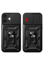 Uray store Apple iPhone 16 Kılıf Pars Lens Yüzüklü Silikon - Lacivert - Görsel 2