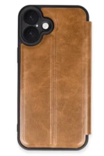 Uray store Apple iPhone 16 Plus Kılıf Flip Cover - Taba