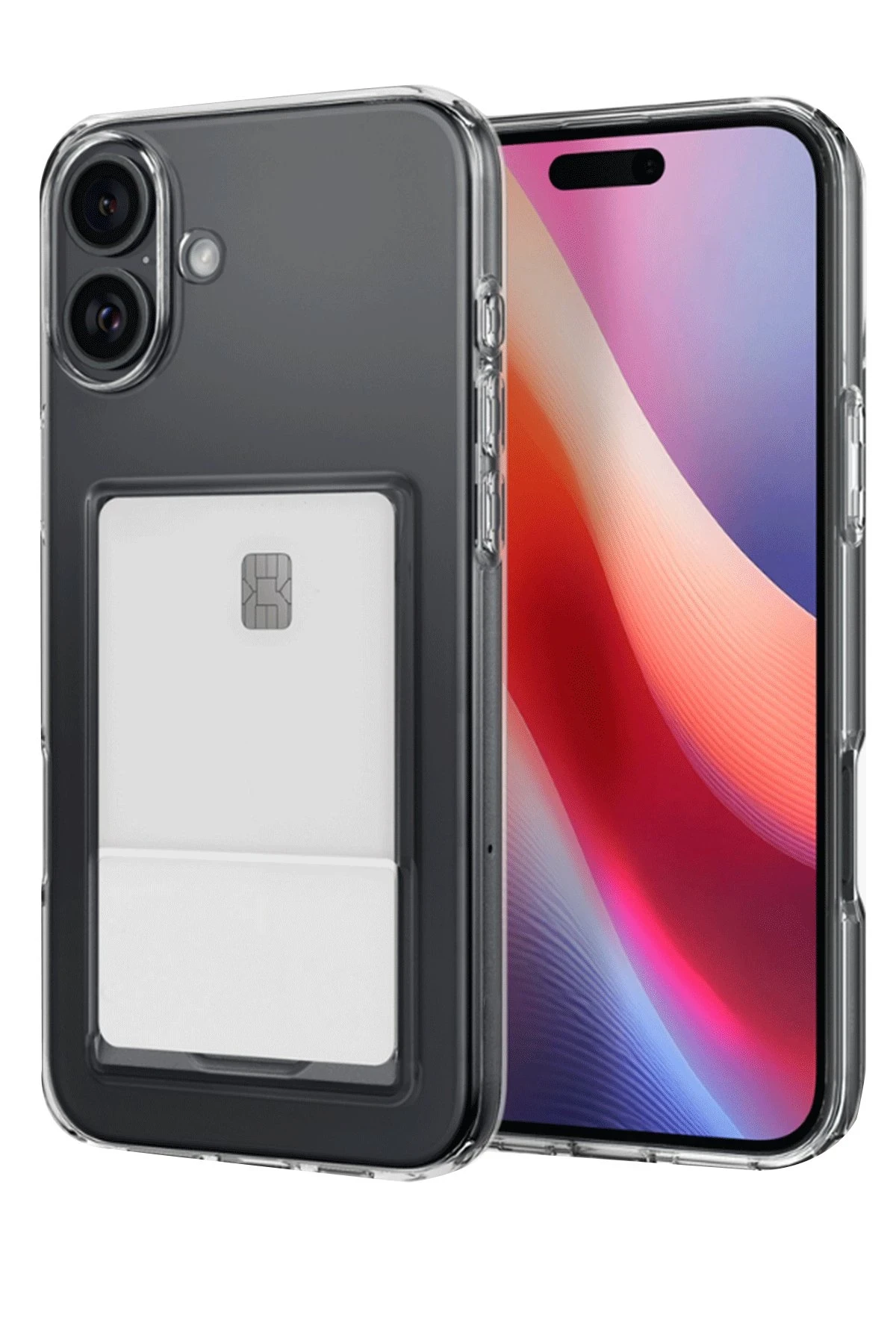 newface-iphone-16-plus-kilif-kart-seffaf-silikon-seffaf-default Uray store Apple iPhone 16 Plus Kılıf Kart Şeffaf Silikon - Şeffaf - Görsel 1