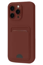 Uray store Apple iPhone 16 Plus Kılıf Kelvin Kartvizitli Silikon - Bordo