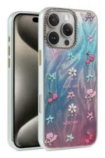 Uray store Apple iPhone 16 Pro Kılıf Blade Aynalı Desenli Kapak - Desen 4