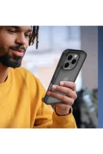 Uray store Apple iPhone 16 Pro Kılıf Elegant Kapak - Siyah - Görsel 4