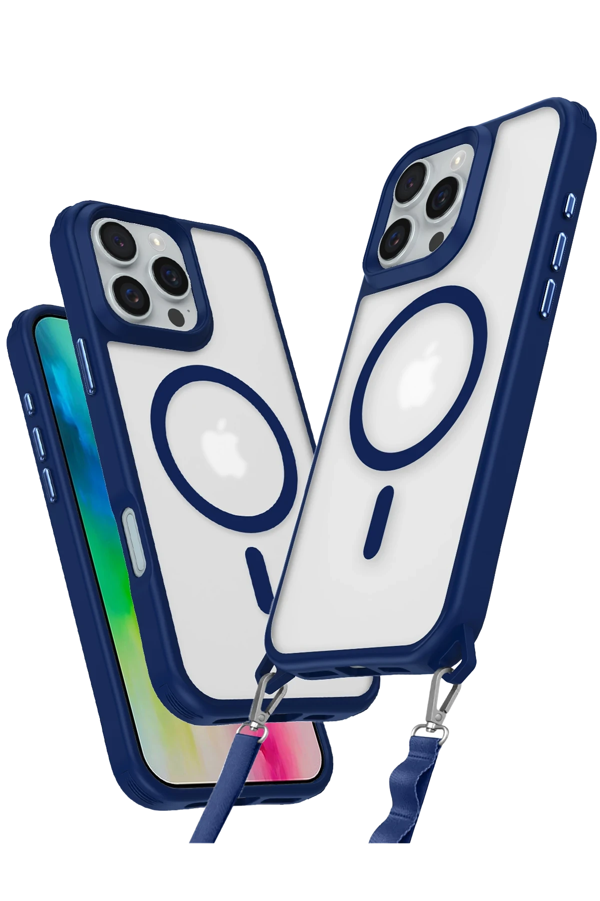newface-iphone-16-pro-kilif-enka-magsafe-silikon-kilif-lacivert-default Uray store Apple iPhone 16 Pro Kılıf Enka Magsafe Silikon Kılıf - Lacivert - Görsel 1