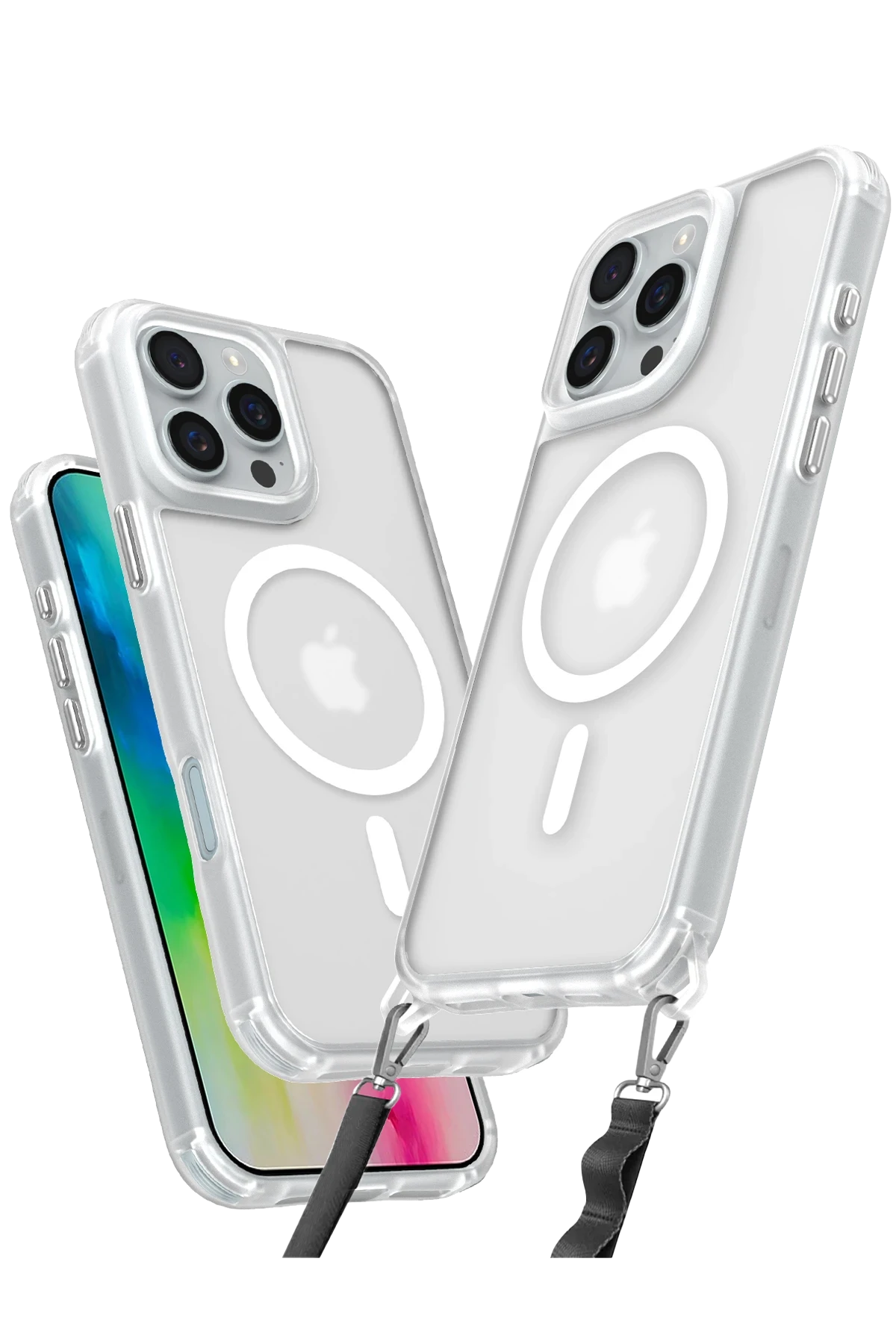 newface-iphone-16-pro-kilif-enka-magsafe-silikon-kilif-seffaf-default Uray store Apple iPhone 16 Pro Kılıf Enka Magsafe Silikon Kılıf - Şeffaf - Görsel 1