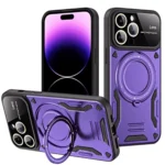 Uray store Apple iPhone 16 Pro Kılıf Joy Lens Standlı Kapak - Mor