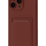 Uray store Apple iPhone 16 Pro Kılıf Kelvin Kartvizitli Silikon - Bordo