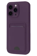 Uray store Apple iPhone 16 Pro Kılıf Kelvin Kartvizitli Silikon - Derin Mor