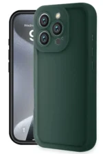 Uray store Apple iPhone 16 Pro Kılıf Viera Silikon - Koyu Yeşil