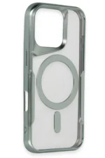 Uray store Apple iPhone 16 Pro Max Kılıf Boyi Magsafe Silikon Kapak - Titan Gri - Görsel 2