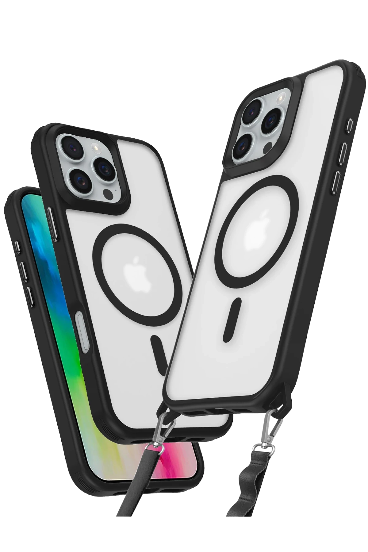 newface-iphone-16-pro-max-kilif-enka-magsafe-silikon-kilif-siyah-default Uray store Apple iPhone 16 Pro Max Kılıf Enka Magsafe Silikon Kılıf - Siyah - Görsel 1
