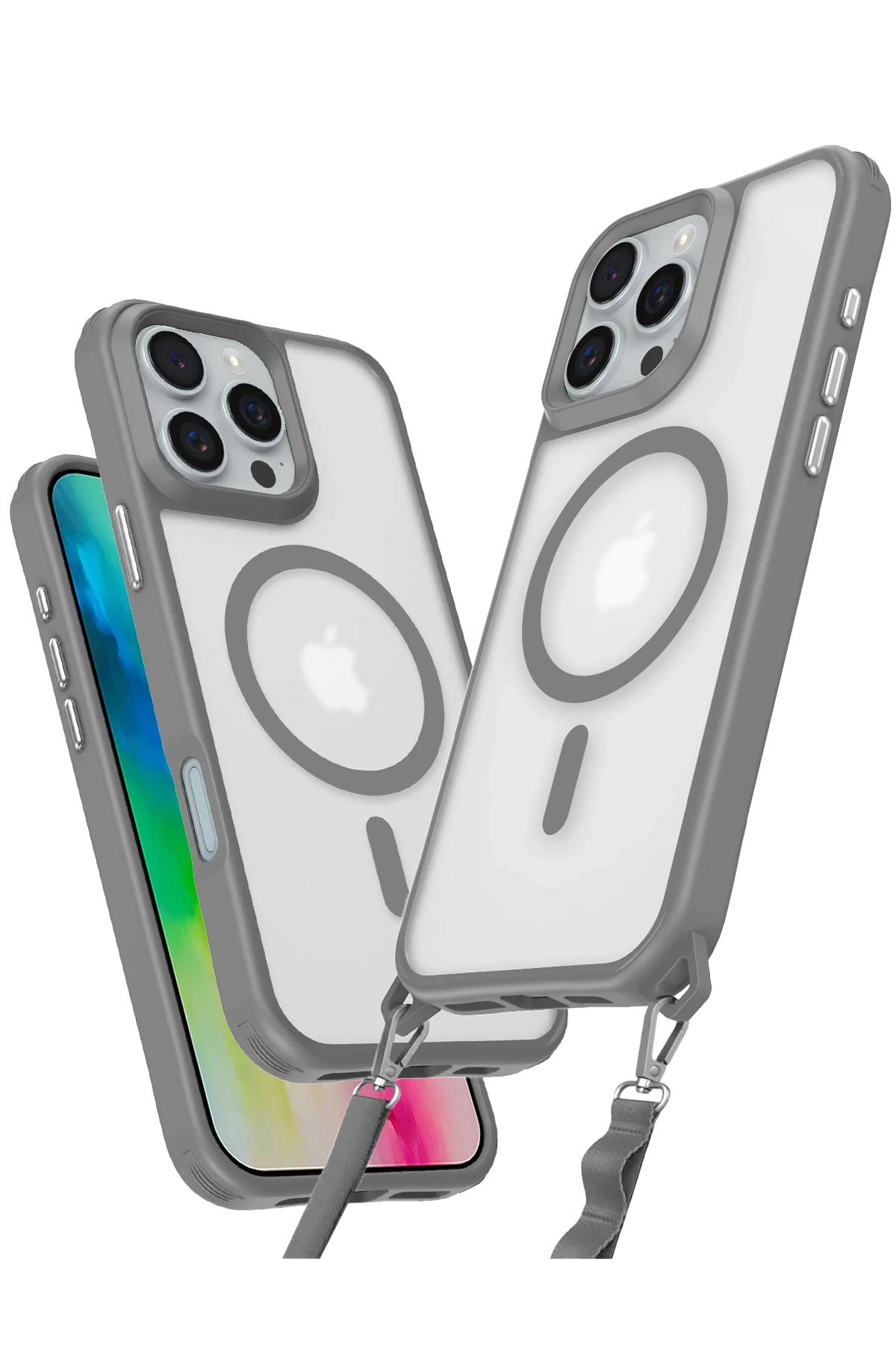 newface-iphone-16-pro-max-kilif-enka-magsafe-silikon-kilif-titan-gri-default Uray store Apple iPhone 16 Pro Max Kılıf Enka Magsafe Silikon Kılıf - Titan Gri - Görsel 1