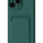 Uray store Apple iPhone 16 Pro Max Kılıf Kelvin Kartvizitli Silikon - Koyu Yeşil