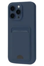 Uray store Apple iPhone 16 Pro Max Kılıf Kelvin Kartvizitli Silikon - Lacivert