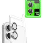 Uray store Apple iPhone 16 Raze Metal Kamera Lens - Beyaz