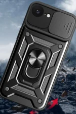 Uray store Apple iPhone 16E Kılıf Pars Lens Yüzüklü Silikon - Yeşil - Görsel 2
