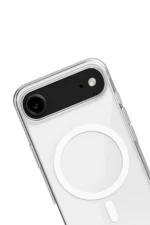 Uray store Apple iPhone 17 Air Kılıf Magneticsafe Şeffaf Silikon - Şeffaf - Görsel 2