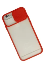 Uray store Apple iPhone 6 Kılıf Palm Buzlu Kamera Sürgülü Silikon - Kırmızı - Görsel 2