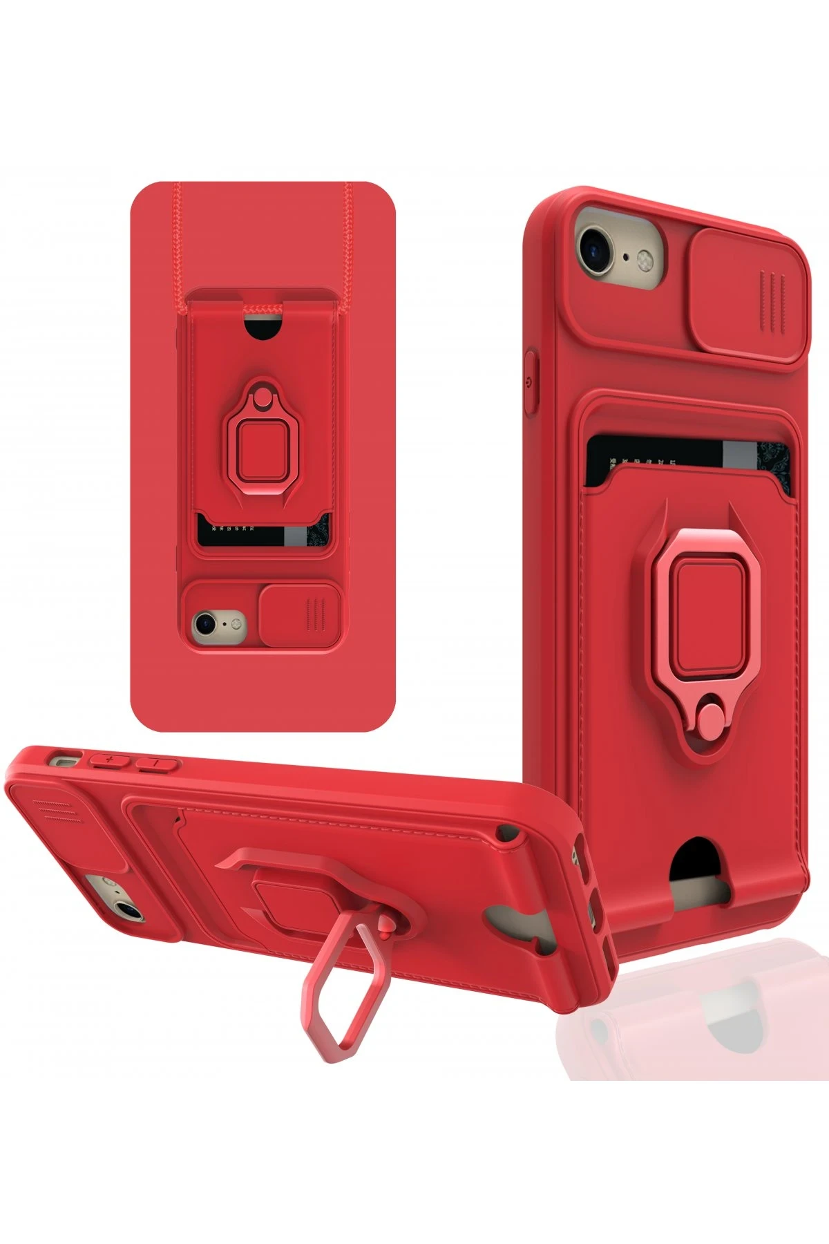 newface-iphone-6-kilif-zuma-kartvizitli-yuzuklu-silikon-kirmizi-default Uray store Apple iPhone 6 Kılıf Zuma Kartvizitli Yüzüklü Silikon - Kırmızı - Görsel 1