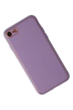 Uray store Apple iPhone 7 Kılıf Coco Deri Silikon Kapak - Lila - Görsel 2