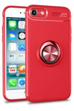 Uray store Apple iPhone 7 Kılıf Range Yüzüklü Silikon - Kırmızı