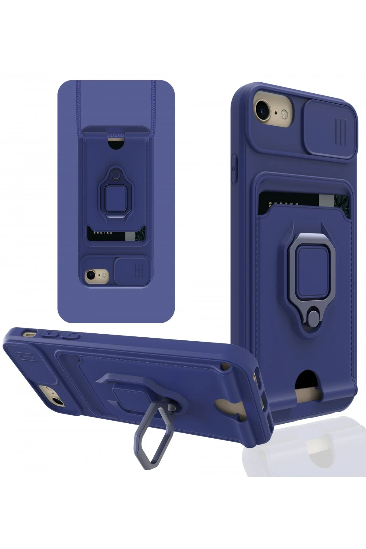newface-iphone-7-kilif-zuma-kartvizitli-yuzuklu-silikon-lacivert-default Uray store Apple iPhone 7 Kılıf Zuma Kartvizitli Yüzüklü Silikon - Lacivert - Görsel 1