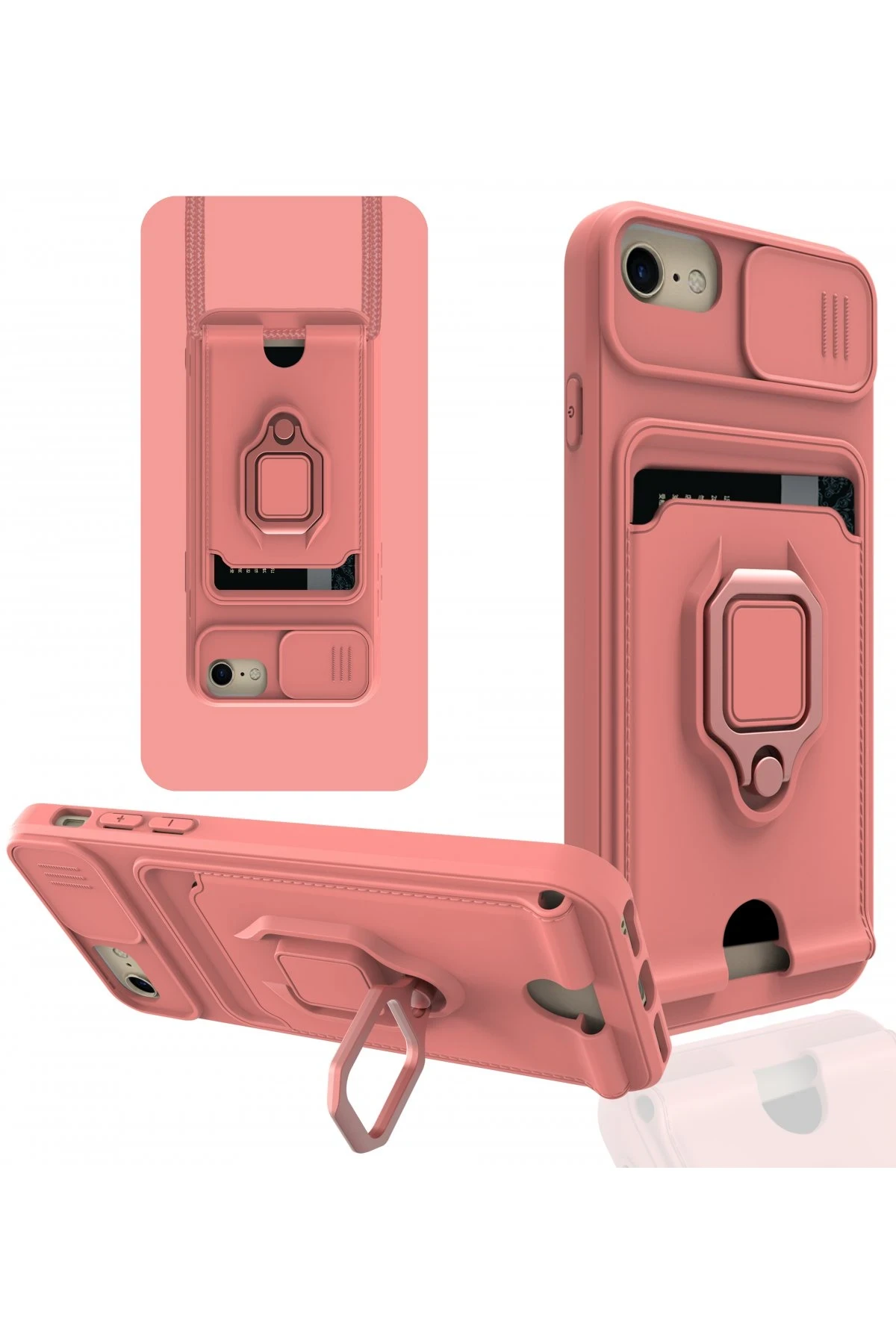 newface-iphone-7-kilif-zuma-kartvizitli-yuzuklu-silikon-pembe-default Uray store Apple iPhone 7 Kılıf Zuma Kartvizitli Yüzüklü Silikon - Pembe - Görsel 1