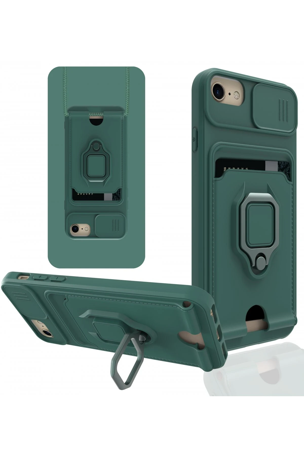 newface-iphone-7-kilif-zuma-kartvizitli-yuzuklu-silikon-yesil-default Uray store Apple iPhone 7 Kılıf Zuma Kartvizitli Yüzüklü Silikon - Yeşil - Görsel 1