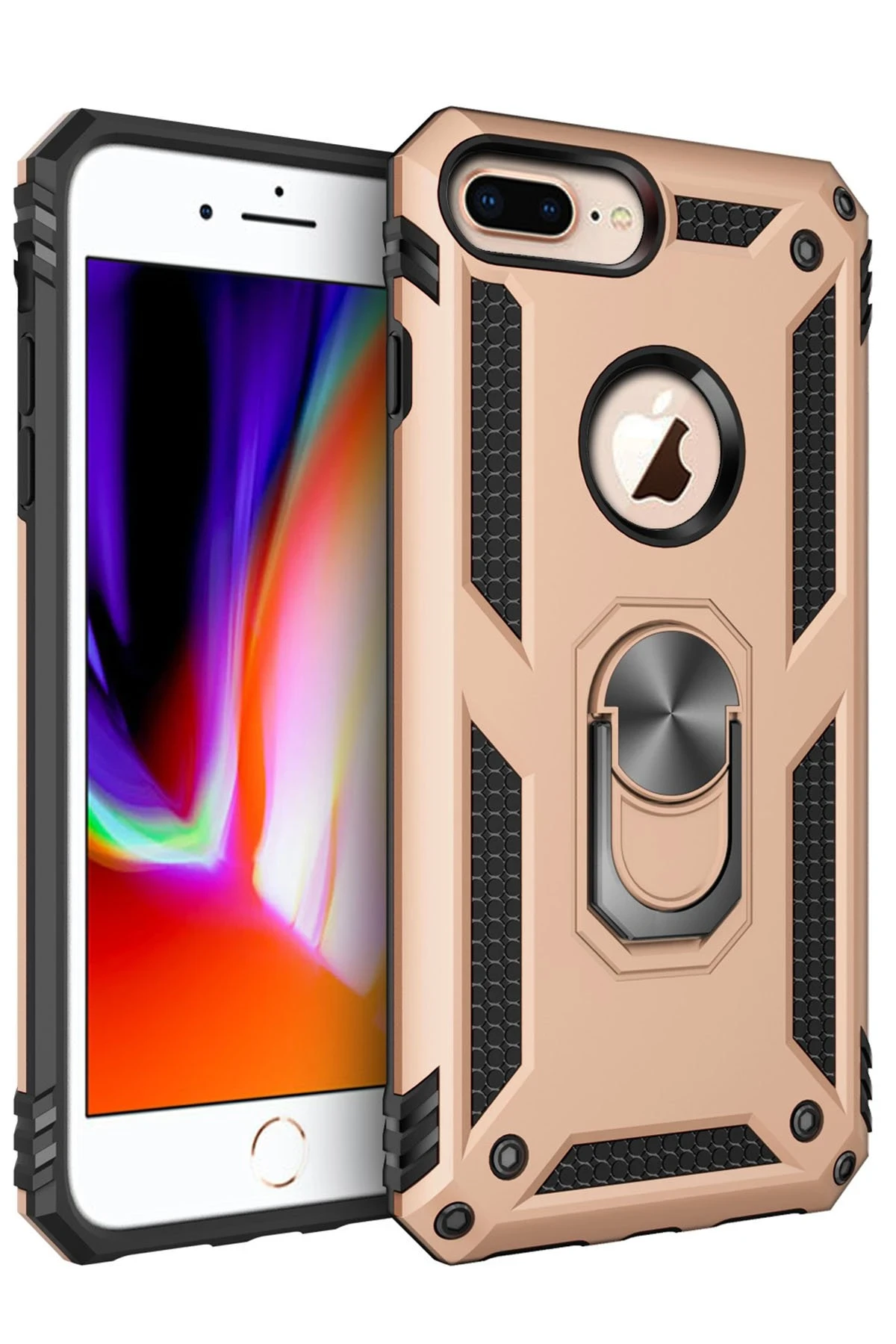 newface-iphone-7-plus-kilif-sofya-yuzuklu-silikon-kapak-gold-default Uray store Apple iPhone 7 Plus Kılıf Sofya Yüzüklü Silikon Kapak - Gold - Görsel 1
