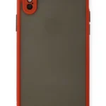 Uray store Apple iPhone X Kılıf Montreal Silikon Kapak - Kırmızı