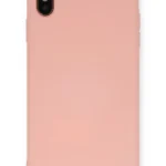 Uray store Apple iPhone X Kılıf Nano içi Kadife Silikon - Pudra