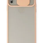 Uray store Apple iPhone X Kılıf Palm Buzlu Kamera Sürgülü Silikon - Pembe