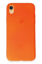 Uray store Apple iPhone XR Kılıf First Silikon - Parlak Turuncu