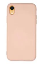 Uray store Apple iPhone XR Kılıf Nano içi Kadife Silikon - Pudra
