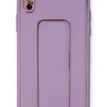 Uray store Apple iPhone XS Max Kılıf Coco Deri Standlı Kapak - Koyu Lila