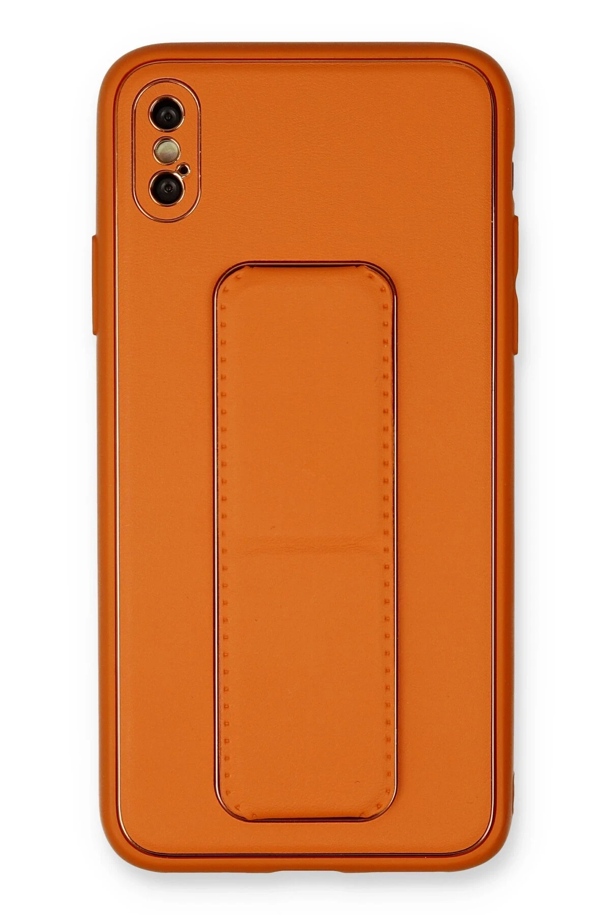 newface-iphone-xs-max-kilif-coco-deri-standli-kapak-turuncu-default Uray store Apple iPhone XS Max Kılıf Coco Deri Standlı Kapak - Turuncu - Görsel 1