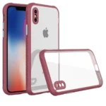 Uray store Apple iPhone XS Max Kılıf Miami Şeffaf Silikon - Fuşya
