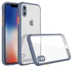 Uray store Apple iPhone XS Max Kılıf Miami Şeffaf Silikon - Gri