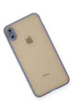 Uray store Apple iPhone XS Max Kılıf Montreal Silikon Kapak - Gri - Görsel 3