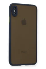 Uray store Apple iPhone XS Max Kılıf Montreal Silikon Kapak - Lacivert - Görsel 2